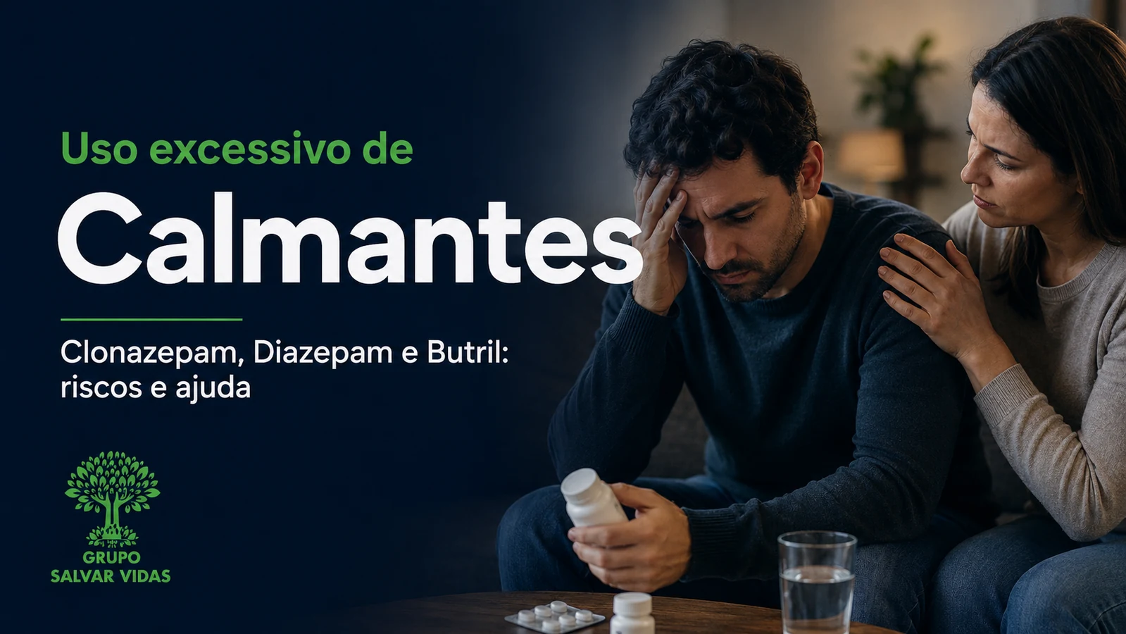 Arte educativa sobre calmantes e orientação