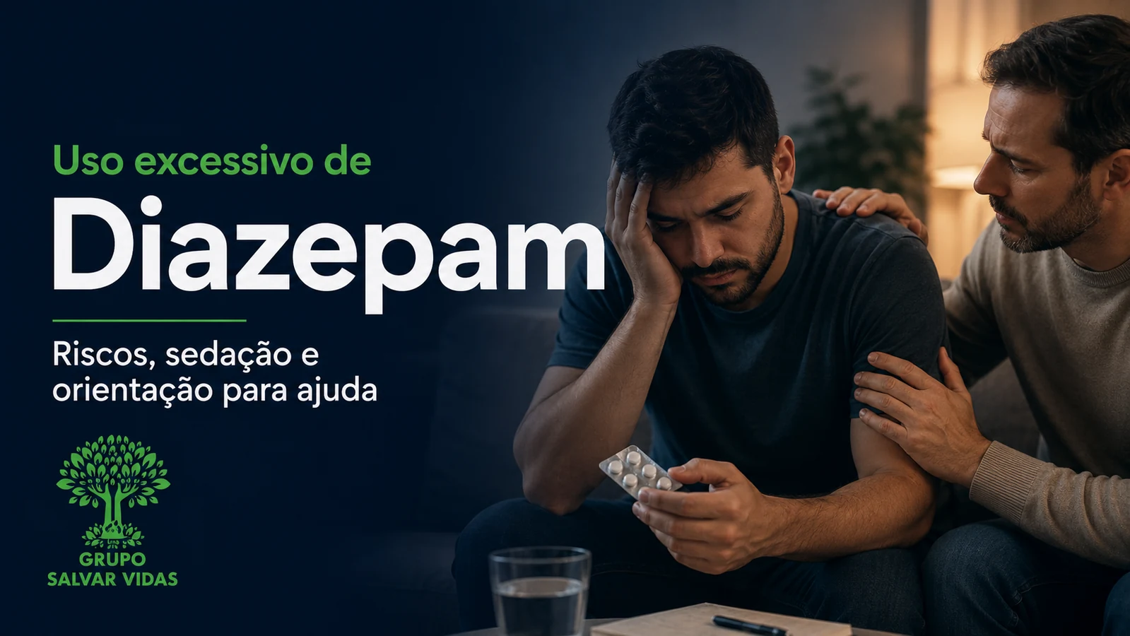 Arte educativa sobre uso excessivo de diazepam