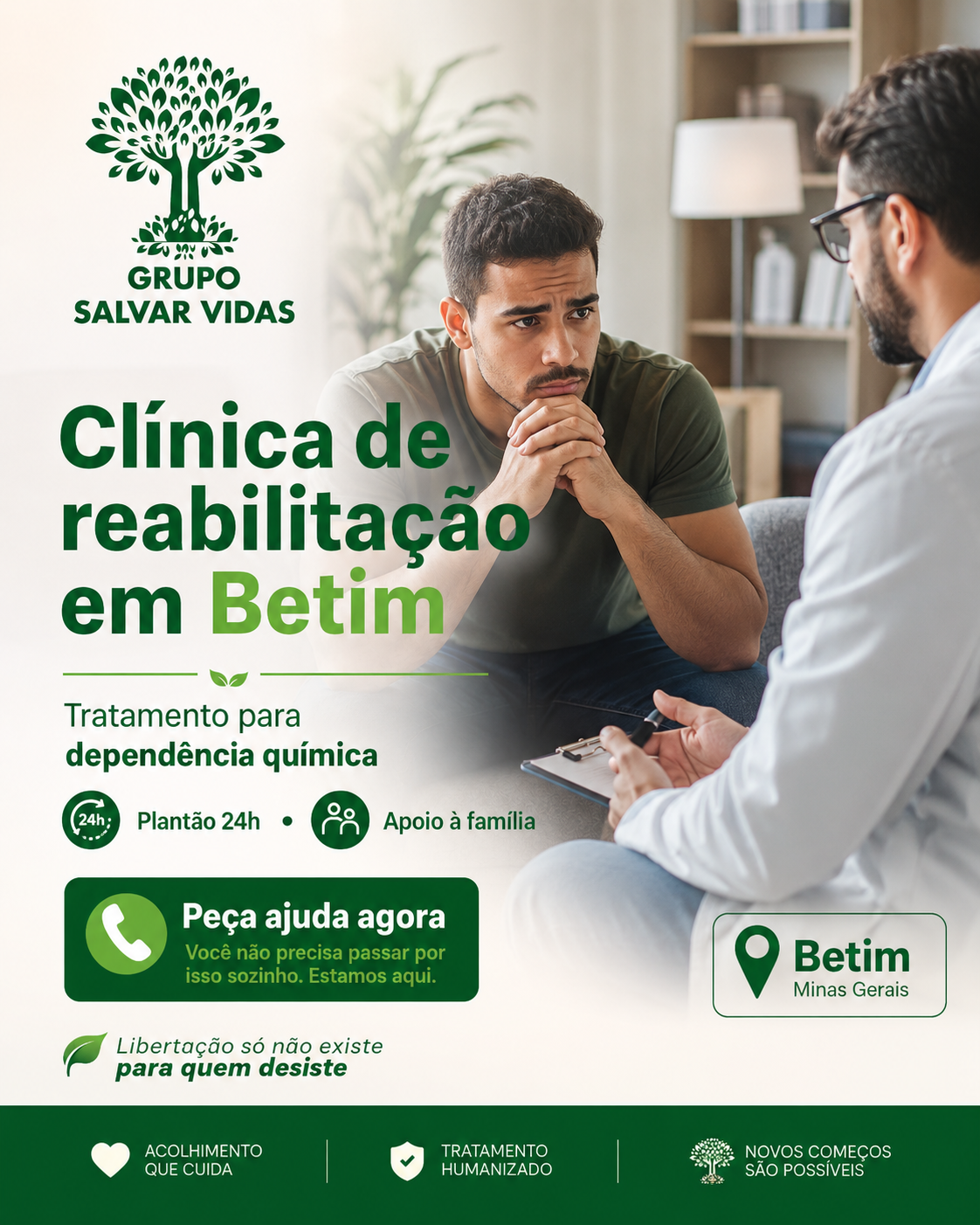 Clínica de reabilitação em Ribeirão das Neves
