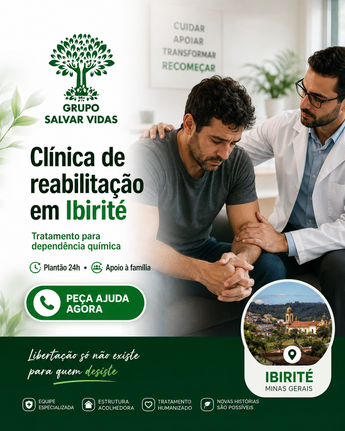Clínica de reabilitação em Vespasiano