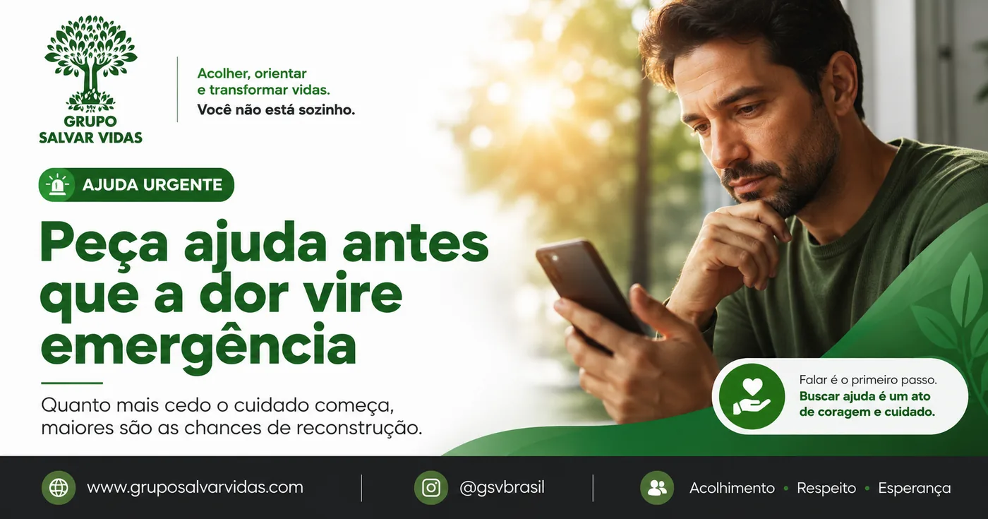 Peça ajuda antes que a dor vire emergência: apoio 24 horas