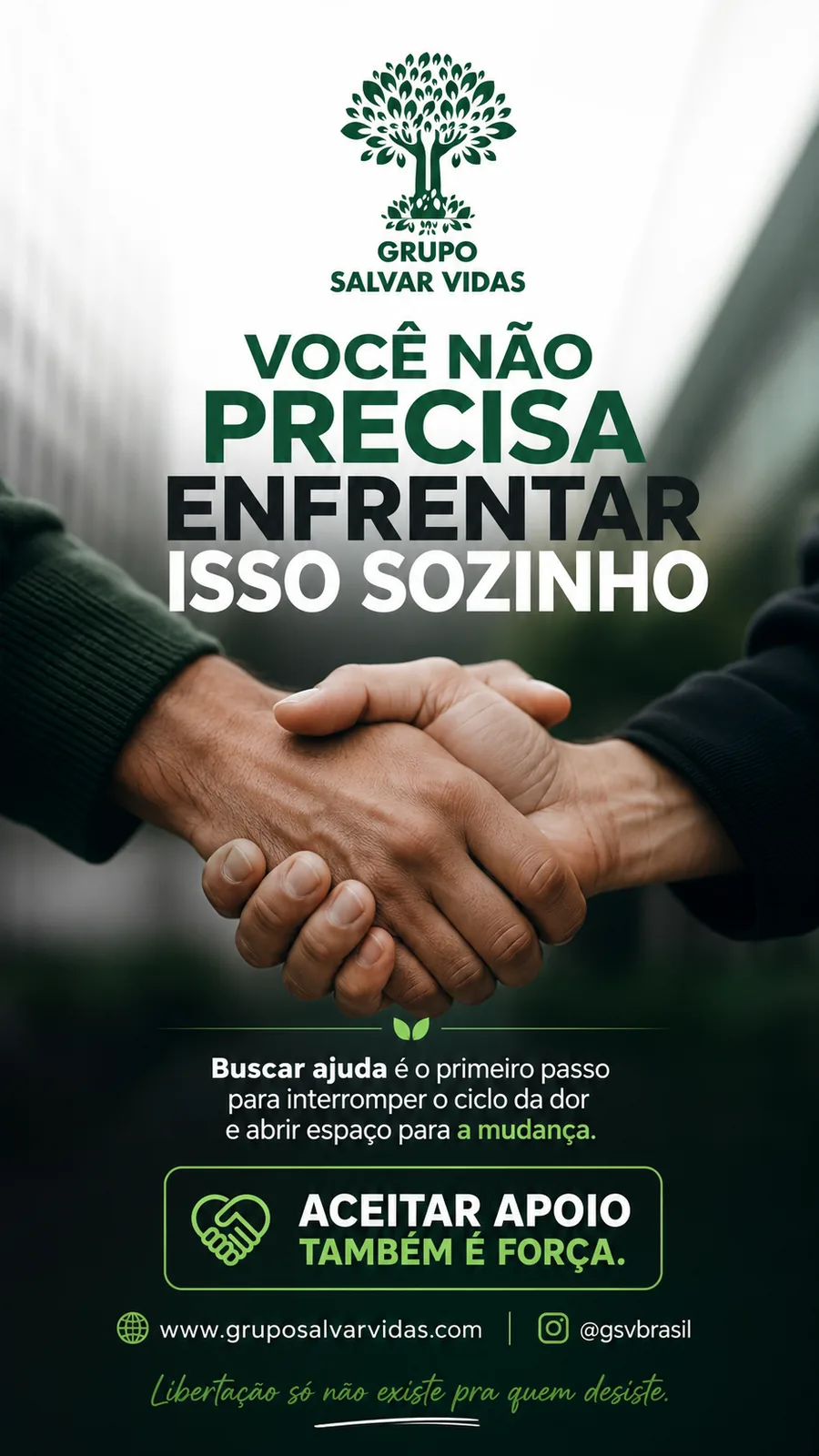Você não precisa enfrentar isso sozinho: ajuda para família e paciente