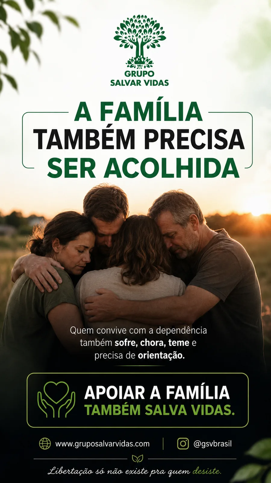 Apoiar a família também salva vidas no tratamento da dependência