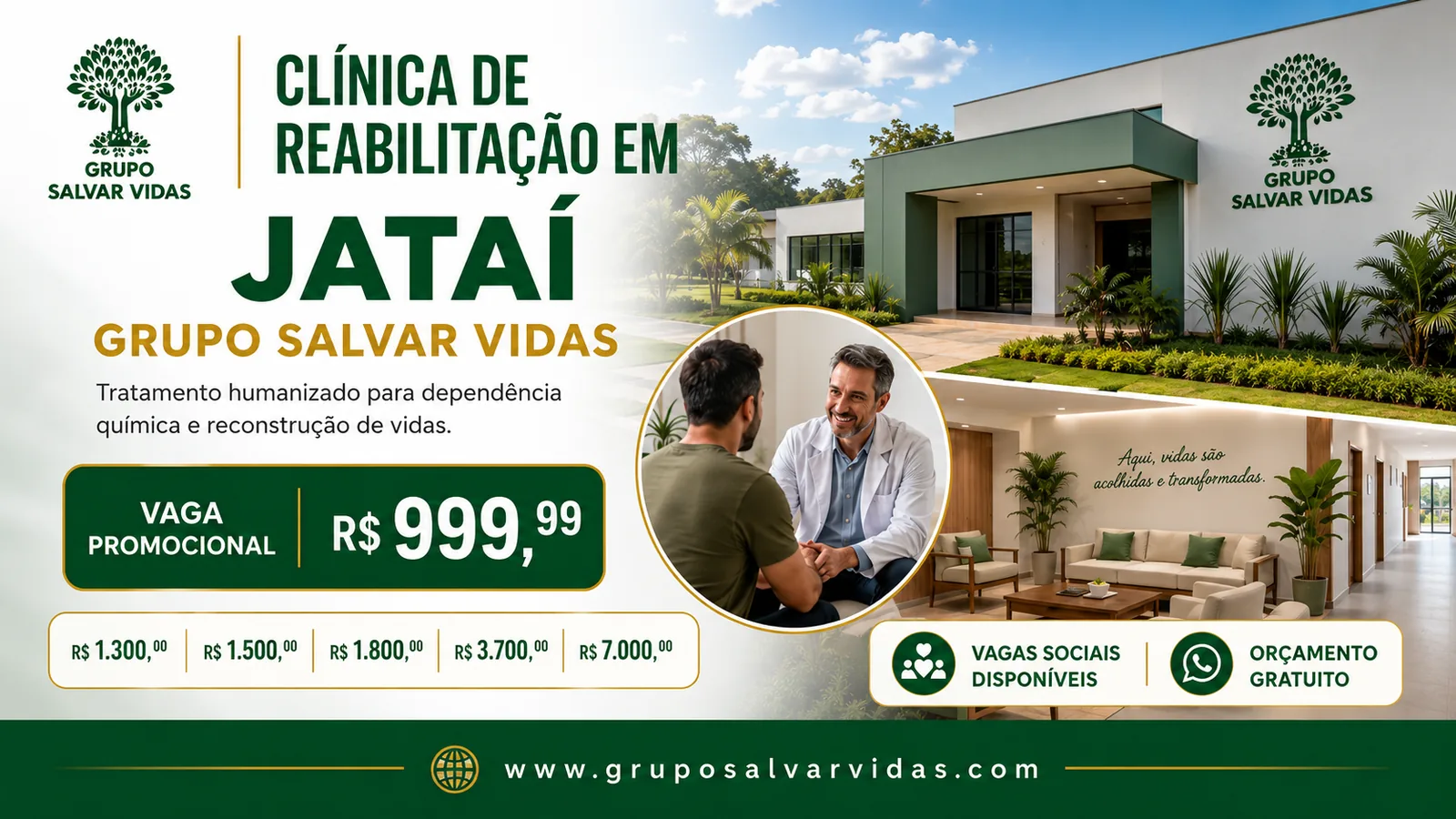 Clínica de reabilitação particular em Jataí