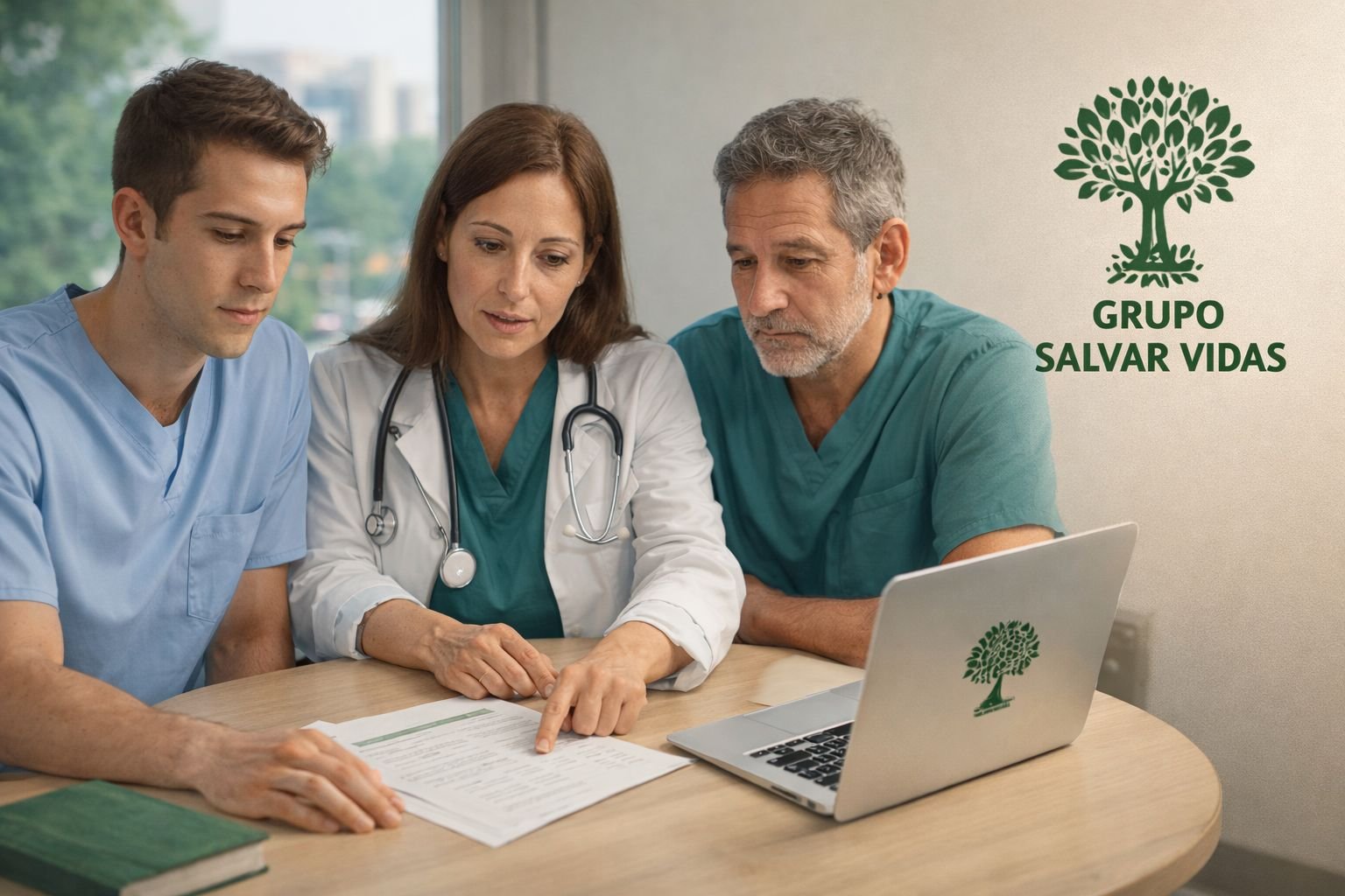 Equipe em orientação estratégica no Grupo Salvar Vidas
