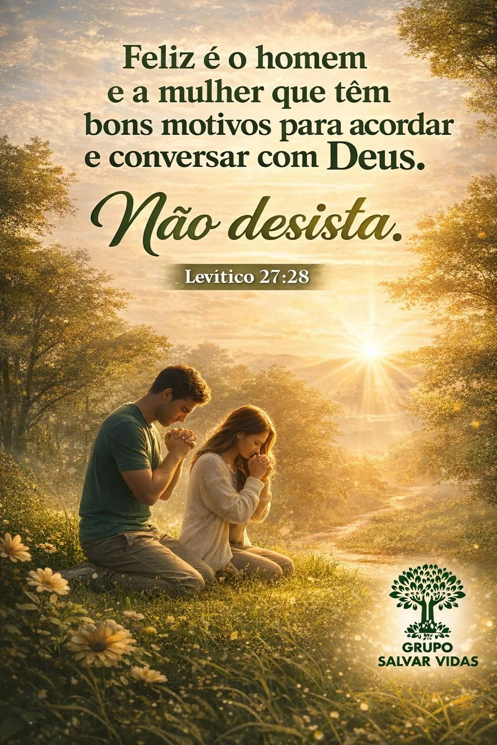 Imagem inspiradora de apoio espiritual e esperança ligada ao Grupo Salvar Vidas
